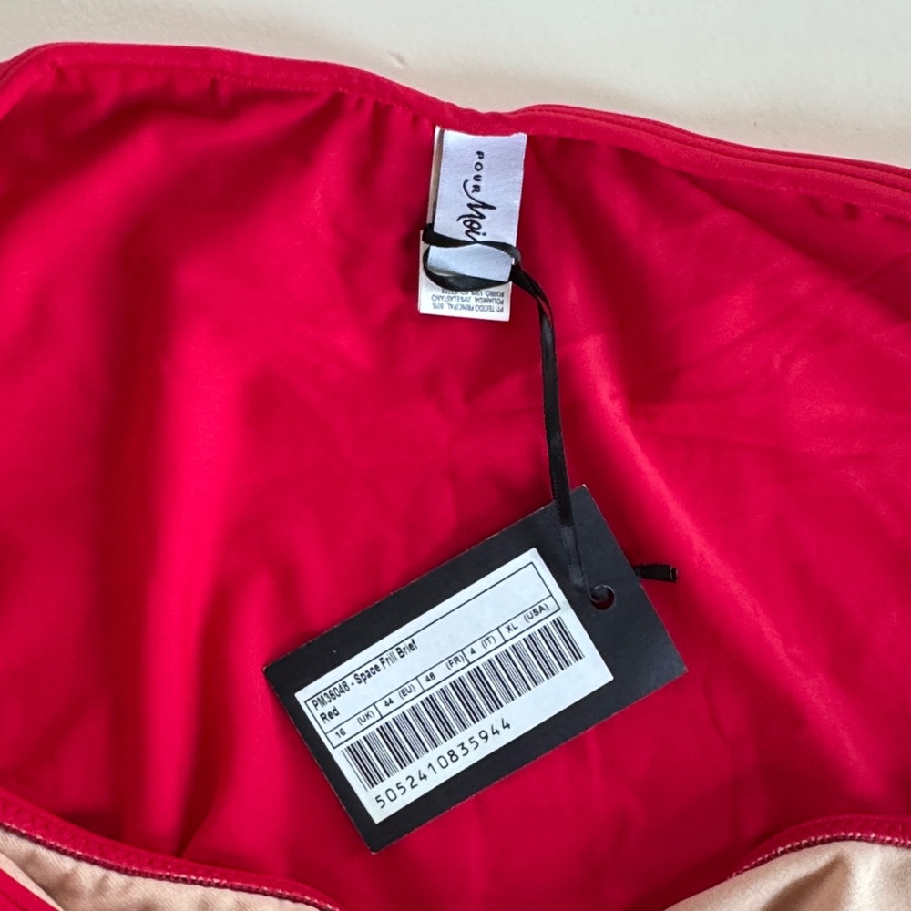 Pour Moi XL Red Ruffle Bikini Bottom - Picture 2 of 3